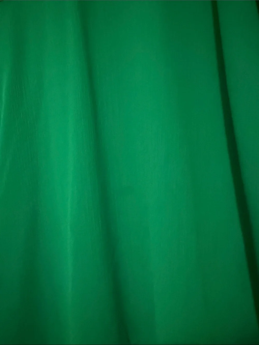 J. Crew Emerald Green Long Sleeve Ruffle-Hem Dress